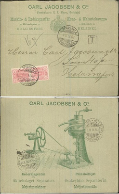 Carl Jacobsen & Co Helsinki firmakuori 1896