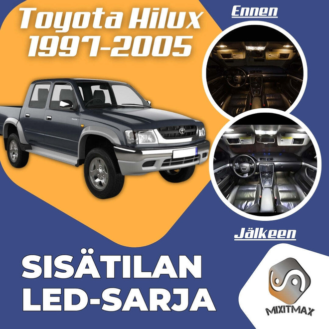 Toyota Hilux Tiger Sisätilan LED-sarja 6-osainen