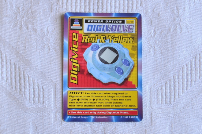 Digivice Red & Yellow - Digimon kortti v.1999