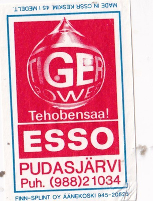 Pudasjärvi, Tehobensaa !  ESSO  , 2/12
