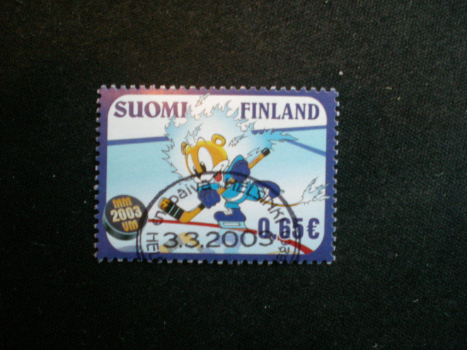 EP-leimattu merkki 0,65 € Jääkiekon MM 2003 - LaPe 1643