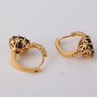 343 .. 24k Kulta Black Diamond Crystal .. Korvakorut - pikkukuva 4