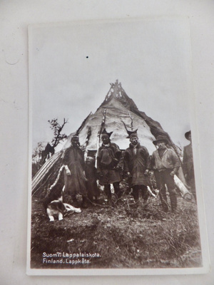 VANHA Postikortti Lappi Lappalaiset Tyypit 1930-l