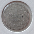 1 Markka 1865 Aleksanteri II Hopeaa - pikkukuva 1