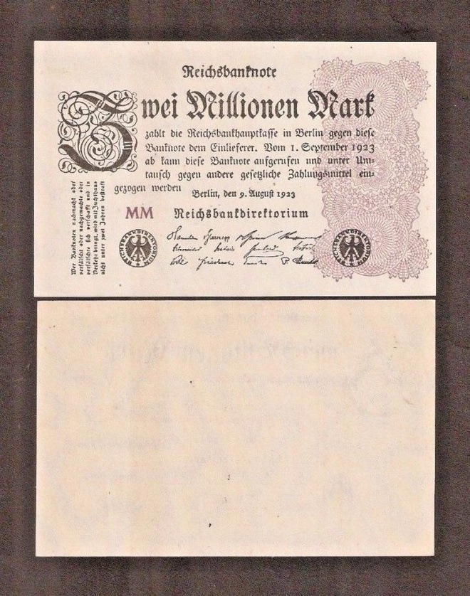 GERMANY  2 000 000 MARK 1923 P-104d UNC (K15-S75)