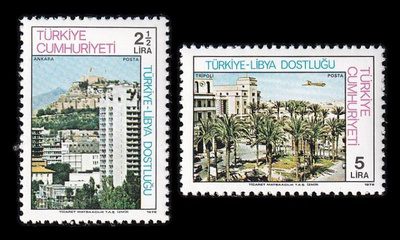 Turkki 2461-2 ** Turkin ja Libyan ystävyys (1978)