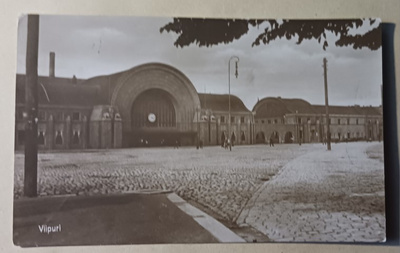 Viipuri, Rautatieasema, asema-aukiota, mv pk, k. k-k. 1924