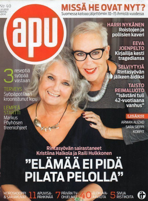 Apu n:o 40 2015 Kristiina Halkola & Raili Hulkkonen. Harri N