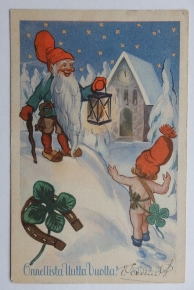 A.Tilgmann, Uudenvuodenkortti KB sarja 58/4 1930-lukua