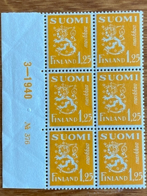 LEIJONAMALLI 1930 1,25MK NUMERO KUUSILO**