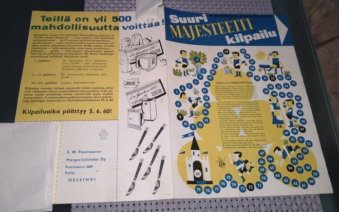 SUURI MAJESTEETTI KILPAILU S.W. PAASIVAARA ESITE 1960