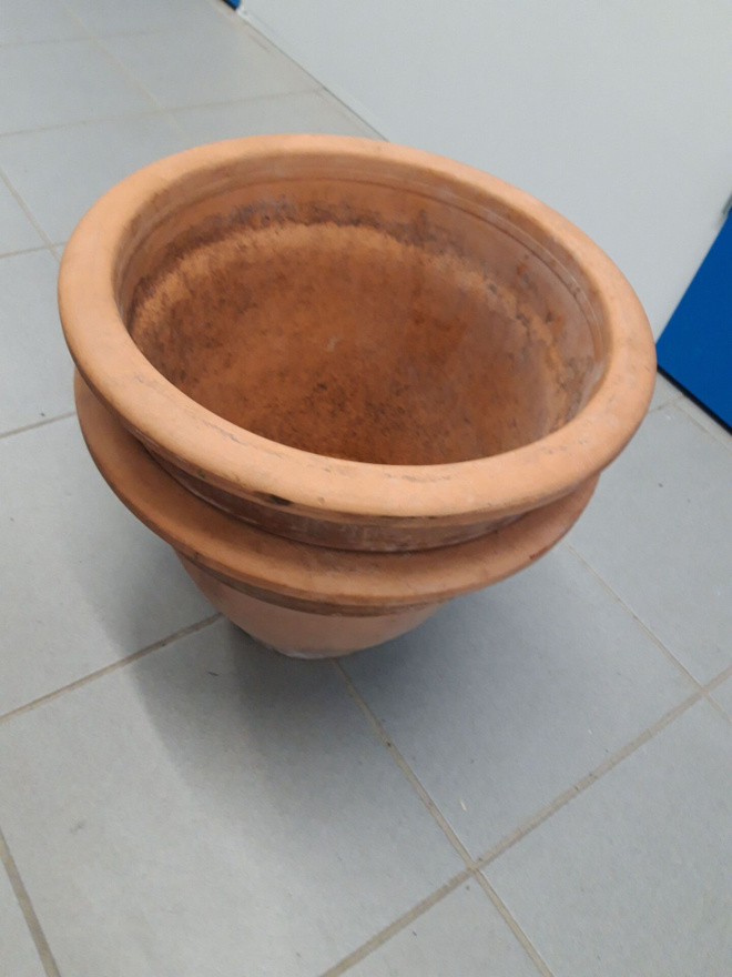 2 terrakotta ruukkua