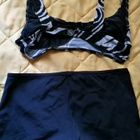 Bikinit B kuppi  cm retro musta valkeat, musta valkeat - pikkukuva 2