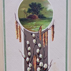 Ikkunakortti, pajunkissoja, urpuja, kohopainoa, p. 1911 - pikkukuva 1