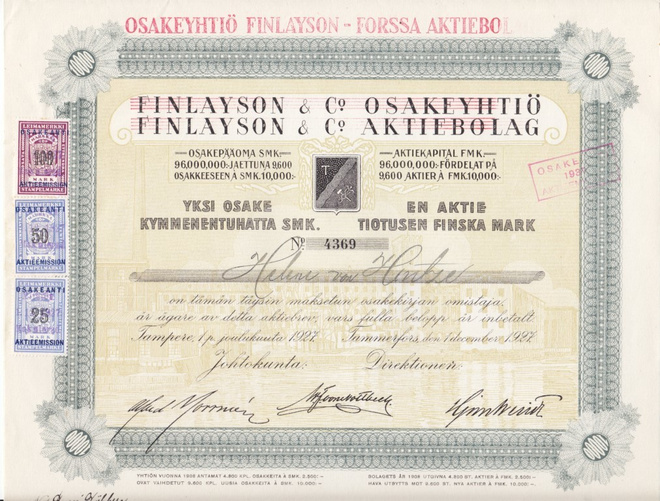 OKK 1927 Finlayson & Co Oy, Tampere