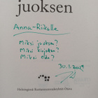 Karo Hämäläinen : Miksi juoksen (signeerattu, tekijän omi... - pikkukuva 3
