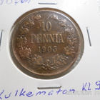 10  penniä  1905  kulkematon  kl 9. - pikkukuva 5