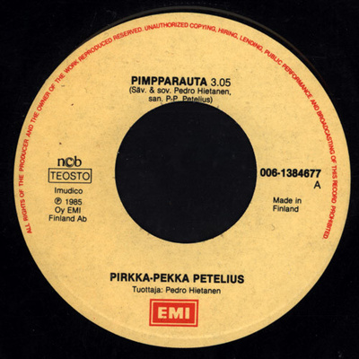 Pirkka-Pekka Petelius : Pimpparauta / Mr. Nobody 7"Single