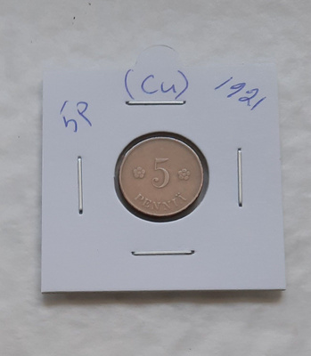 5 penniä (Cu) 1921