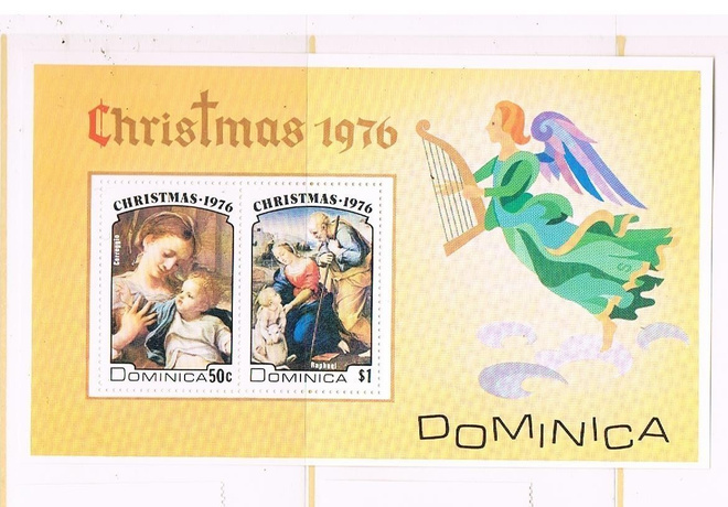 Dominica 1976 - Joulu Christmas ++ blokki