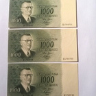 3 kpl 1000 mk 1955, PERÄKKÄISET NUMEROT - pikkukuva 1