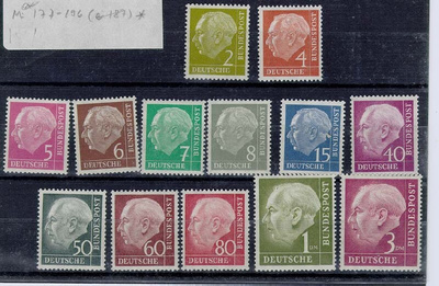 BRD Mi  177-82, 184, 188-90, 192,194, 196 +