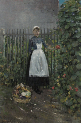 Olga Boznanska: Tyttö ja vihanneskori