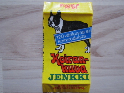 Hellas Jenkki Koirankuva purkkakääre (kelt)