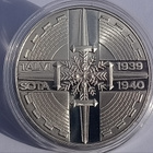 Talvisota 1939-1940 Hopeavärinen. Halkaisija - 37mm - pikkukuva 1
