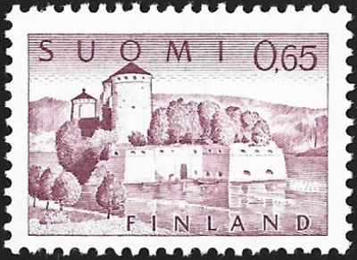 1967 Yleismerkki Olavinlinna 0,65 paperi xHa 3 ** LaPe 621