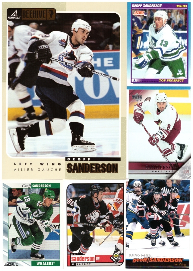 6 x GEOFF SANDERSON Whalers, Sabres, Canucks
