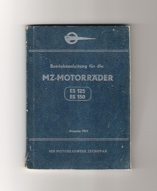 MZ, moottoripyörä, ohjekirjanen 1962.