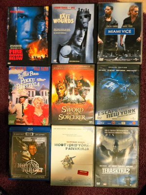 8 Dvd:n ja 1 Blurayn laatu nippu