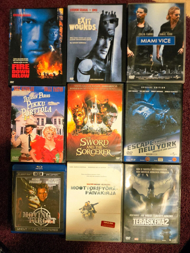 8 Dvd:n ja 1 Blurayn laatu nippu