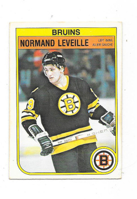 1982-83 OPC #13 Normand Leveille , Boston Bruins RC