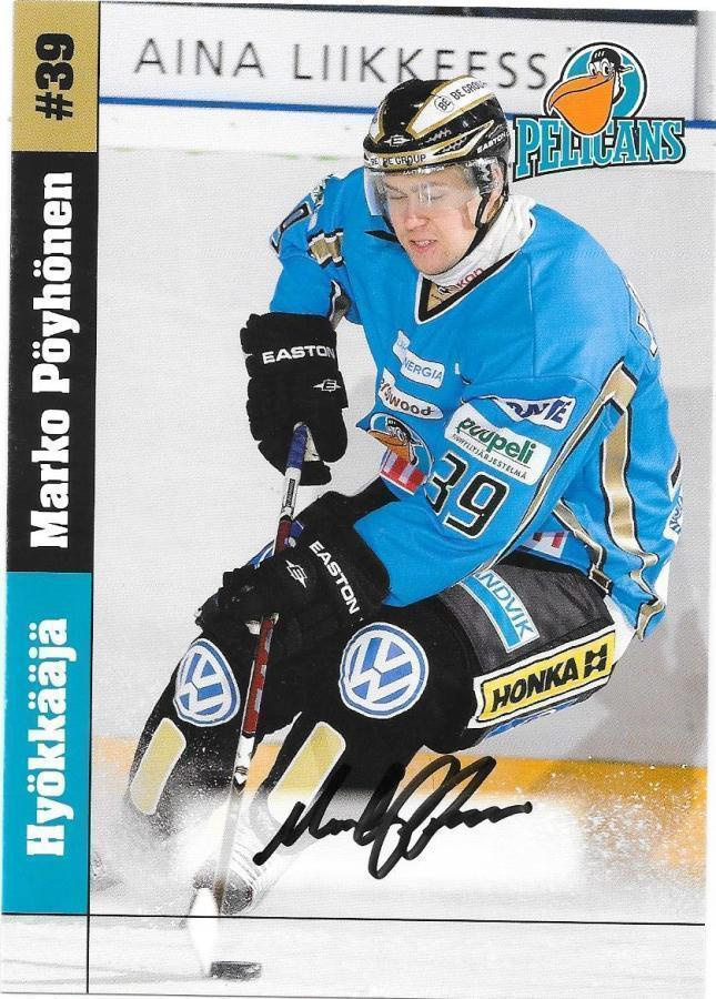 2009-10 Pelicans TeamIssue #39 Marko Pöyhönen