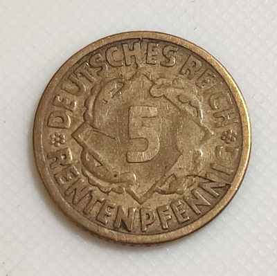 Saksa 5 Pfennig 1924A