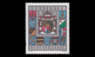 Liechtenstein 590 ** Vaakuna (1973)