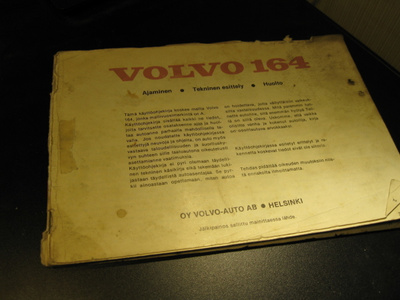 käyttöohjekirja Volvo 164