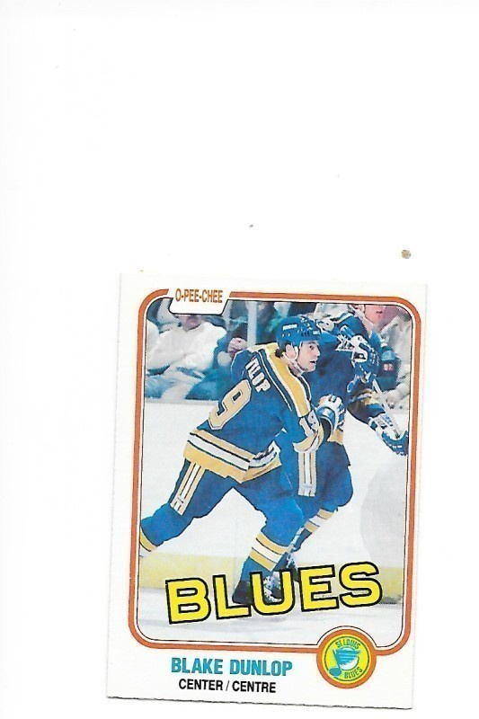 1981-82 OPC #293 Blake Dunlop St Louis Blues