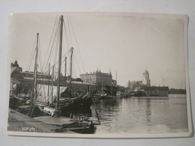 VANHA Postikortin Alkup.Mallikappale Viipuri Laiva ym 1927