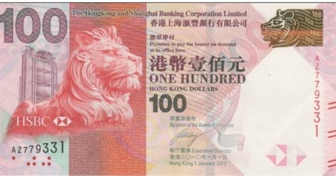 (B0038) HONG KONG, 2010. 100 Dollars. P-214a. UNC