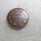 10 penniä 1910 hienokuntoinen , hieman patinoitunut, - pikkukuva 1