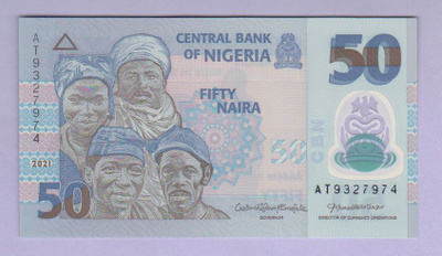 Nigeria 50 Naira v.2021 UNC P-40 (Polymer)