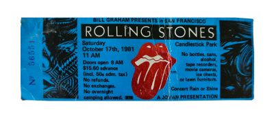 ROLLING STONES KONSERTTILIPPU (BILL GRAHAM 1981)