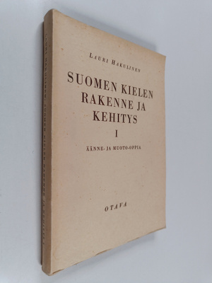 Lauri Hakulinen : Suomen kielen rakenne ja kehitys 1 osa ...