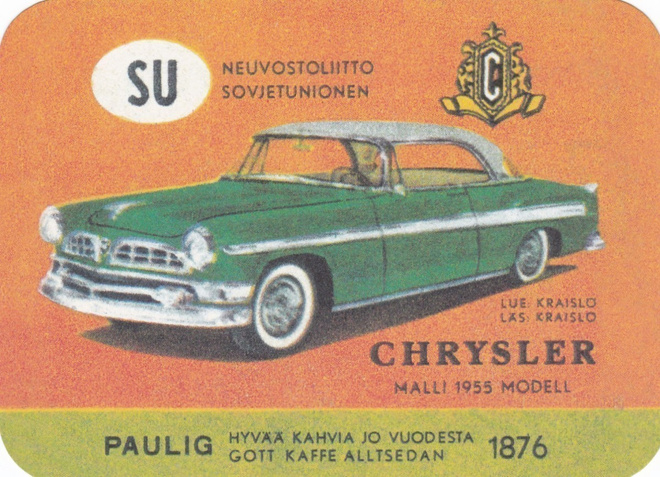 AUTOKORTTI - CHRYSLER MALLI 1955