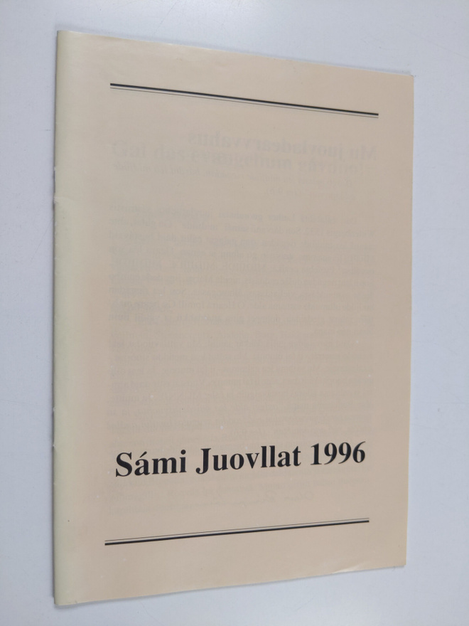 Sami Juovllat 1996