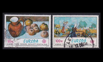 Turkki Kypros 23-4 o Europa maalauksia (1975)