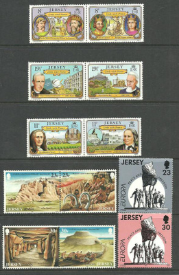 JERSEY Kanaalisaaret levyllinen postituoreita sarjoja **